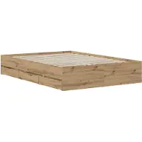 vidaXL Cadre de lit avec espace de rangement Chêne Artisan 160 x 200 cm