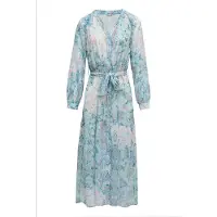 Salsa Jeans 21011444 Long Sleeve Midi Dress Bleu S Femme