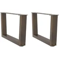 vidaXL Pieds de table basse en V 2 pièces acier naturel 60x(30-31,3) cm acier