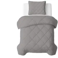 Royal Textile Couverture "Sleeptime Lazy" unie, couleur gris, 140 x 200 cm, avec taie d'oreiller