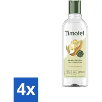 Timotei - Shampooing - Huile d'amande - 2 en 1 - Pour tous types de cheveux - 300 ml - Pack économique - 4 pièces