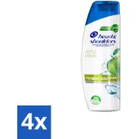Head & shoulders Shampooing antipelliculaire – Fraîcheur pomme – 285 ml - Pack économique - 4 pièces