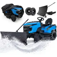 Thunder Tracteur tondeuse - HEXWELT - 586 cm³ 16,5 ch coupe 107 cm bac 250 l hydrostatique - HW-TR-586 - avec lame à neige