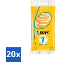BIC - Lames de rasoir - Sensitive - Lame simple - Lames jetables - 5 lames de rasoir - Pack avantage - 20 pièces