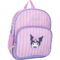 Hello Kitty Sac à dos Hello Kitty, modèle Kuromi, rayures multicolores, unie, taille standard