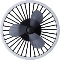 Brilliant Ventilateur de plafond à lampe filaire Capo noir