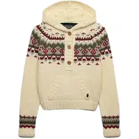 Superdry Sweat à Capuche Fairisle 1/2 Button Hoodie