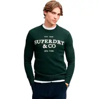 Superdry Homme Pull à Appliqué Graphique Green Taille: Xxl