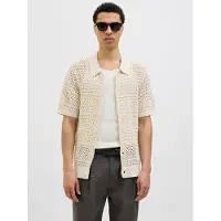 Jack & Jones Premium Vestes en maille 'JPRBluwilmer' blanc naturel