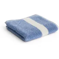 HAY - Gant de toilette à rayures - L 30 x l 30 cm - Bleu poudré (30 x 30 cm)