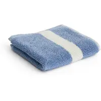 HAY - Gant de toilette à rayures - L 30 x l 30 cm - Bleu poudré (30 x 30 cm)