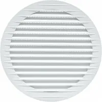 EDM Grille Ventilation Ronde Abs 150mm Aération Encastrée Avec Moustiquaire Intégrée -