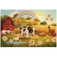 Trefl Puzzle "Sang sur la ferme", format MAXI, 24 pièces