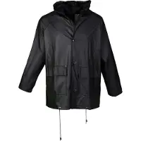 Asatex Veste de pluie PU taille S noir (S)