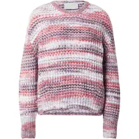 Jack & Jones Pull-over 'JXSIMONE' bleu clair / lie de vin / canneberge / blanc