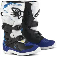 Alpinestars Tech 3S Youth Boots White Black Enamel Blue Taille US 7