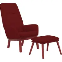 vidaXL Fauteuil relax avec pouf vin rouge Tissu