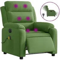Syfax Fauteuil de massage électrique vert clair velours