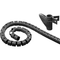 Deltaco LDR14 Organisateur de câbles Desk Cable flex tube Noir 1 pc(s) (Gaines pour câbles, 2000 cm)