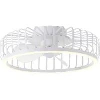 Brilliant Ventilateur de plafond à lampe filaire Capo blanc
