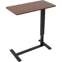 StarTech.com Table d'appoint réglable en hauteur - Table pour ordinateur portable - Plateau de 80x40 cm - Pliable - Hauteur réglable de 66 à 94 cm - Capacité de charge de 50 kg - Avec roulettes - Noyer/Noir