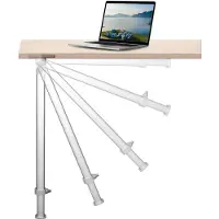 StarTech.com Pied de table pour camping-car - Structure de table télescopique et pliante - Réglable en hauteur de 53 à 91 cm - Alliage d'aluminium - Adapté pour bateau, ponton, camping-car - Blanc