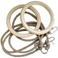Spartan Anneaux de gymnastique suspendus en bois 18 cm 2 pcs Sparatn