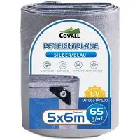Sonstiges Bâche de protection 5x6 mètres, PE, argent/bleu, 65 g/m², résistante aux UV, idéale pour les stands de marché et les établissements de restauration