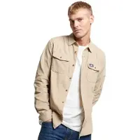 Superdry Homme Chemise Trailsman Velours Côtelé Coupe Décontractée Beige Taille: L