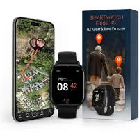 Paj Gps Localisateur GPS 4G pour enfants, montre connectée avec fonction SOS, caméra et messagerie vocale – Montre connectée – Noir