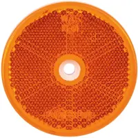Herth+Buss Catadioptre jaune 60 mm avec trou 6 mm