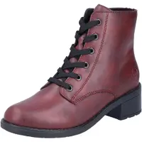 Rieker Chaussures de ville pour femmes , bottines, chaussures à lacets, bottines à lacets, couleur rouge, style décontracté