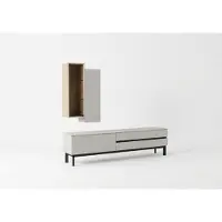 JVmoebel Meuble TV bas, étagère murale, design moderne, gris, élégant, luxueux, ensemble de meubles TV