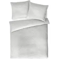 MULTITEX Parure de lit, drap en satin de coton, 100 % coton, qualité supérieure, motif géométrique, dimensions 160x200 cm, couleur gris clair