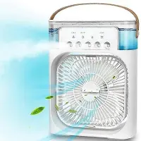 Yunong Climatiseur portable, ventilateur de bureau USB, mini ventilateur par évaporation avec lumières 7 couleurs