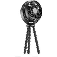 Generique Mini ventilateur de bureau Portable en forme de pieuvre, pliable, à clipser, support USB amovible, ventilateur de refroidissement, suspension Flexible