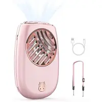 Generique Ventilateur de cou Portable, silencieux et Rechargeable, pour la maison et les voyages en plein air
