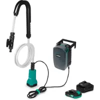 Vonroc Pompe pour récupérateur d’eau 20V - 80 W - 1800 l/h - 1,75 bar | batterie 2,0 Ah et chargeur inclus