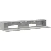 vidaXL Bureau d'appoint gris béton, 152 x 36 x 19,5 cm, en panneaux de particules