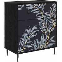 vidaXL Commode DOKKUM, motif bleu, 66 x 36,5 x 76 cm