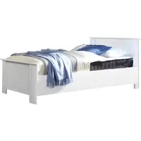 Wimex Lit de chalet, lit en bois, lit futon, sommier blanc, surface de couchage au choix