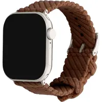 IMoshion Bracelet en velours côtelé pour Apple Watch | 38/40/41/42 mm - Marron