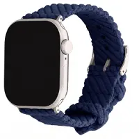 IMoshion Bracelet en velours côtelé pour Apple Watch | 38/40/41/42 mm - Bleu marine