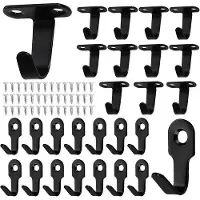 OEM Crochets noirs pour murs et plafonds, lot de 27, robustes