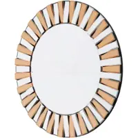Sans marque Miroir mural élégant - Rond - 60 cm - Sans éclairage - Pour le salon