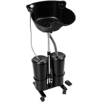 OEM Bassin de shampooing portable, hauteur réglable, design mobile, couleur noire