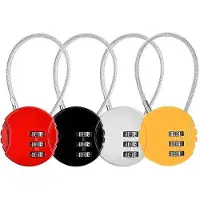 OEM Cadenas à combinaison à 3 chiffres colorés pour valises et voyages, lot de 4