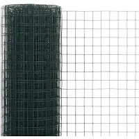 OEM Bande en maille PVC rembourrée - 25 x 0,5 mètre - Vert - Carrée - Dimensions : 19 x 19 mm - Entretien de la pelouse et du jardin