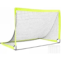 Costway , lot de 2 petits buts de football pour enfants, buts de football pliables | Buts d'entraînement avec des poteaux en fibre de verre renforcés et des filets de but, filet d'entraînement pliable