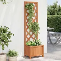 Prolenta Maison Exclusive - Jardinière avec treillis, 40x30x135 cm, en bois massif de sapin